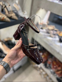 کفش عروسکی پاشنه دار شیک ورنی براق بابت و کالج مجلسی زنانه ( 964 )