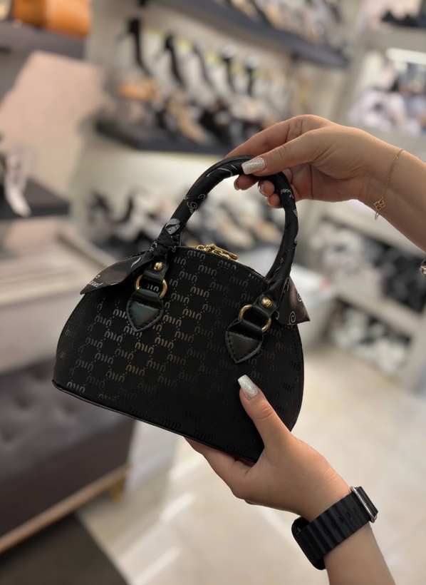 کیف دوشی و دستی شیک طرحدار مشکی کرم قهوه ای مجلسی زنانه ( 618 )